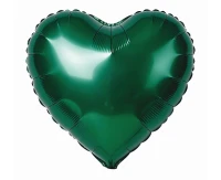 Balon foliowy 18" Serce, butelkowa zieleń
