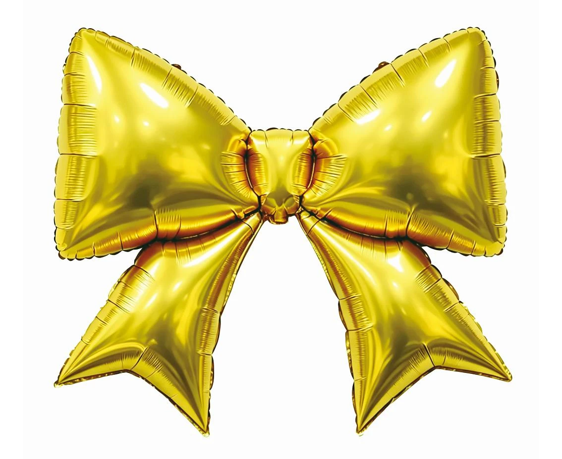 Balon foliowy Kokarda, złota, 68x77cm