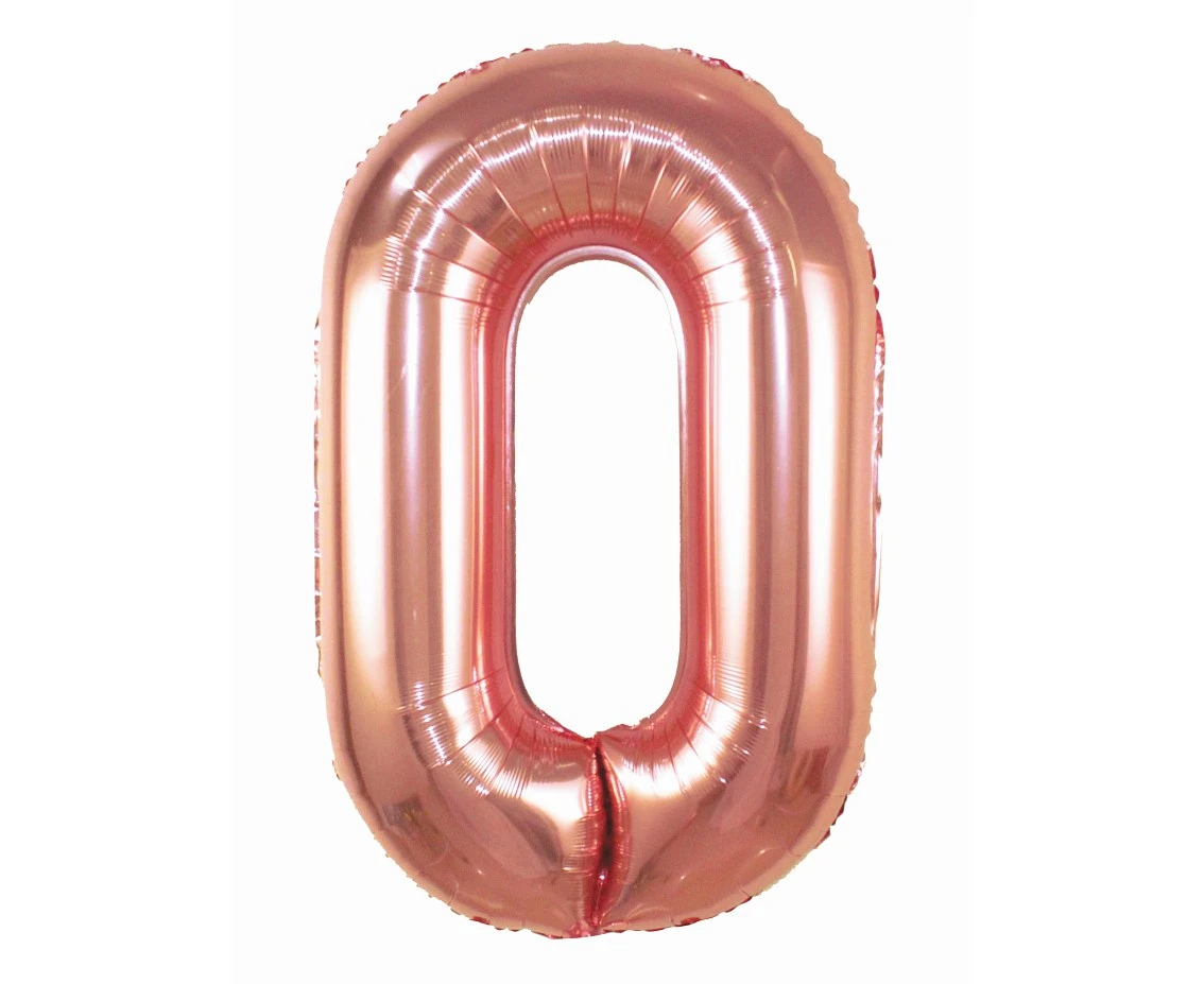 Balon foliowy Cyfra "0", 85 cm, candy pink