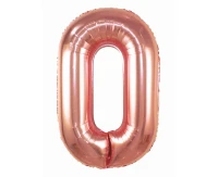 Balon foliowy Cyfra "0", 85 cm, candy pink