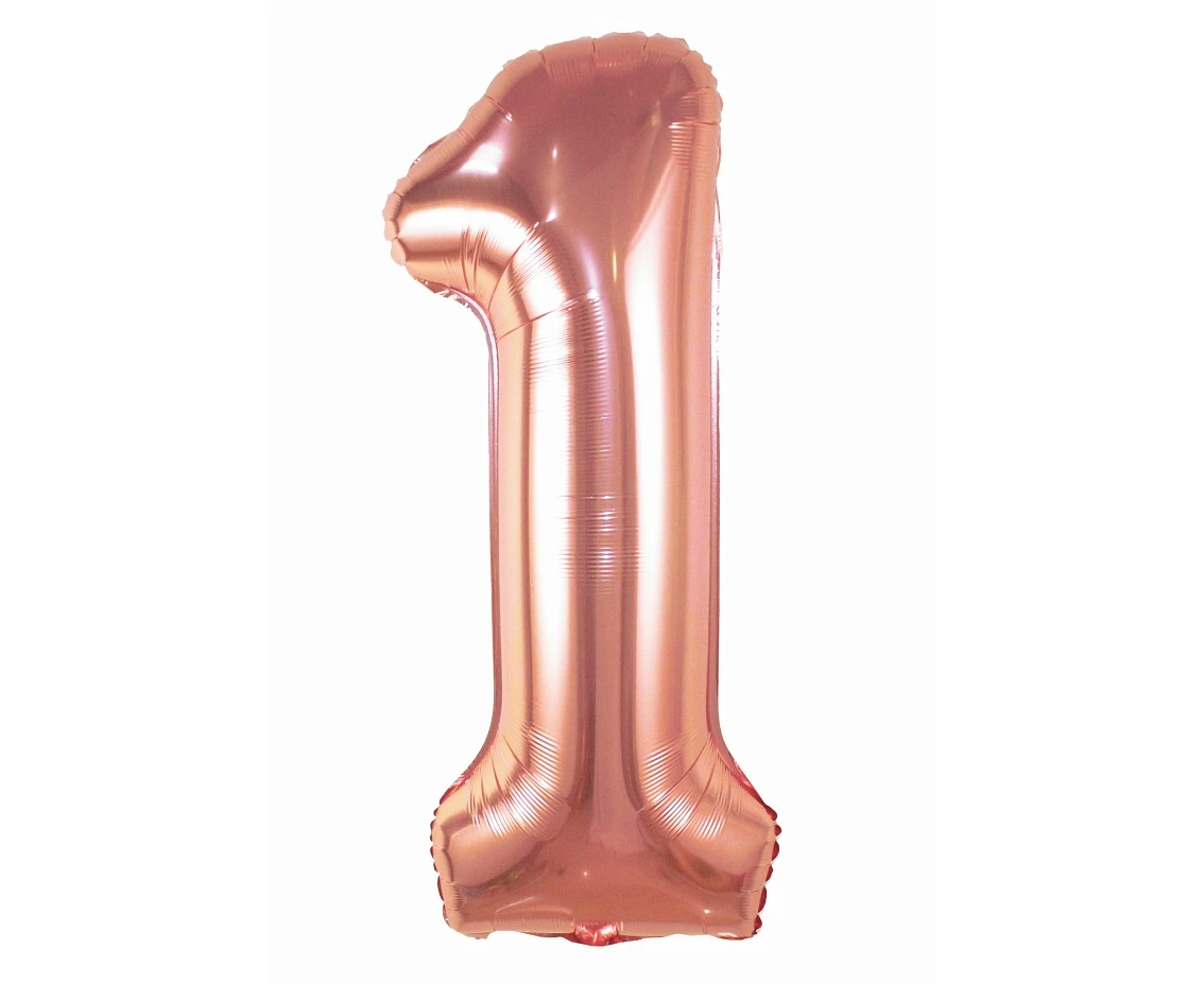 Balon foliowy Cyfra "1", 85 cm, candy pink