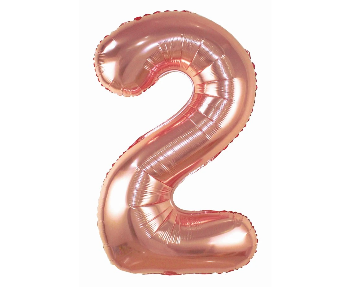 Balon foliowy Cyfra "2", 85 cm, candy pink