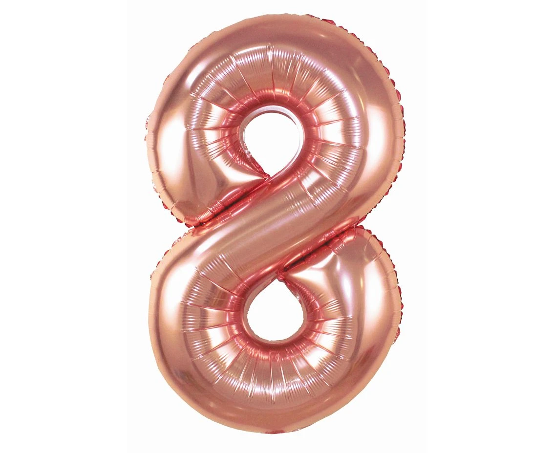 Balon foliowy Cyfra "8", 85 cm, candy pink