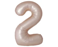 Balon foliowy 30" FX - Cyferka 2 Matowy Złoty Starlight, niepakowany