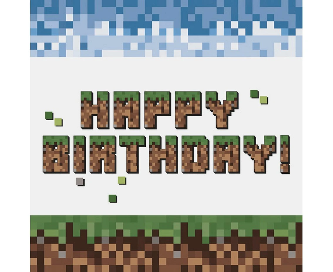 Serwetki papierowe Pixel Block Happy Birthday, 33x33 cm, 20 szt.