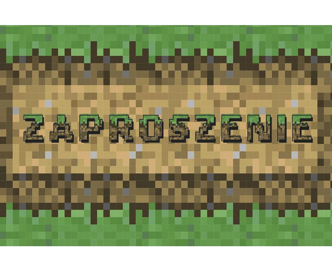 Zaproszenie Pixel Block, 10 szt.