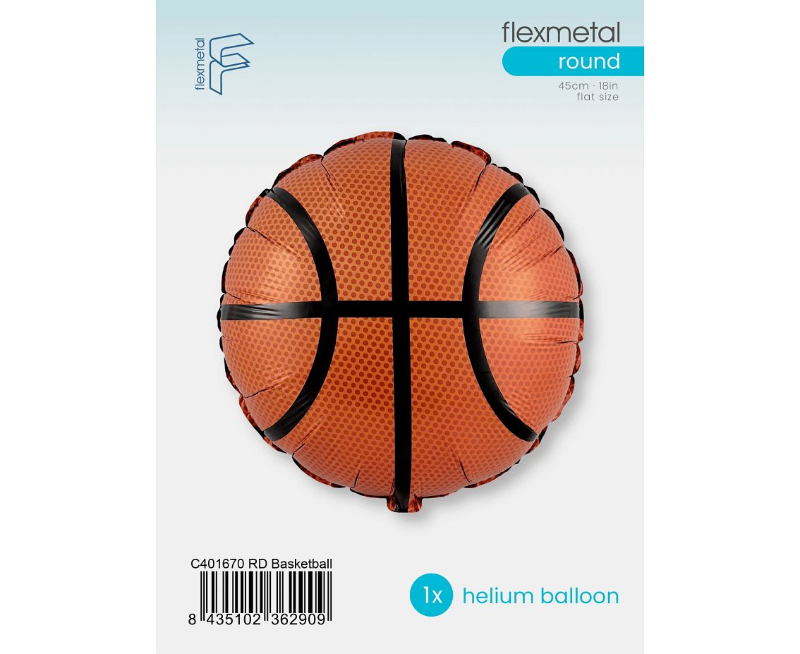 Balon foliowy 18" FX - Piłka do koszykówki (okrągły), pakowany