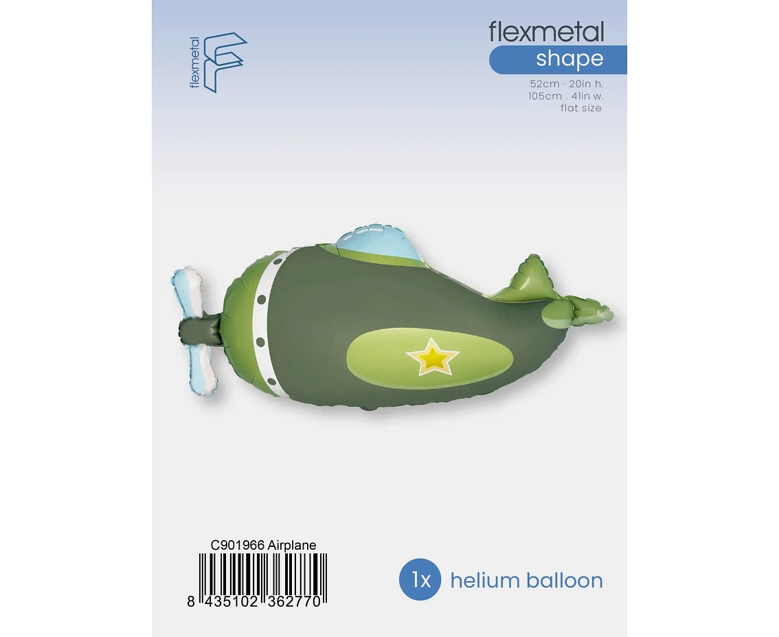 Balon foliowy 24" FX - Samolot, pakowany