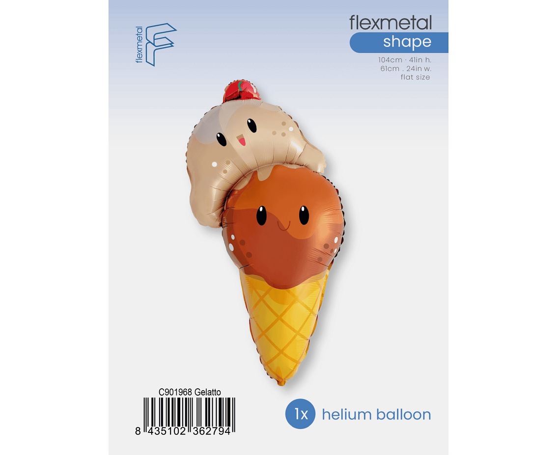 Balon foliowy 24" FX - Lody, pakowany