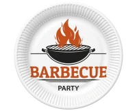 Talerzyki papierowe Barbecue Party, 23 cm, 8 szt.