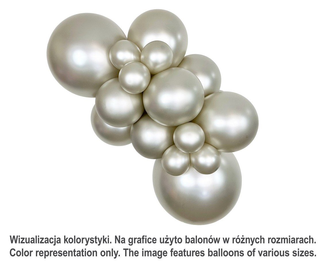 Balony Sempertex 5", (silk cream pearl) Silk, Kremowo-perłowe, 50 szt.