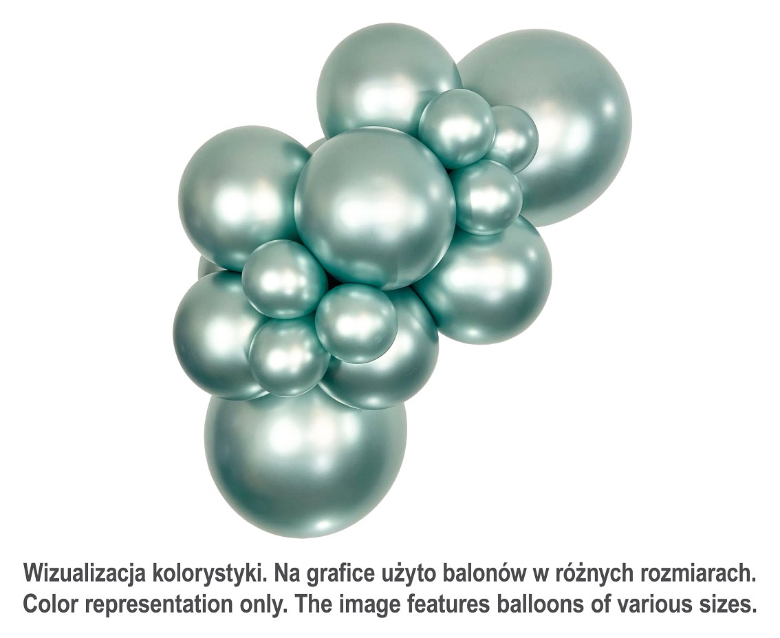 Balony Sempertex 12", (silk cool mint) Silk, Miętowe, 50 szt.