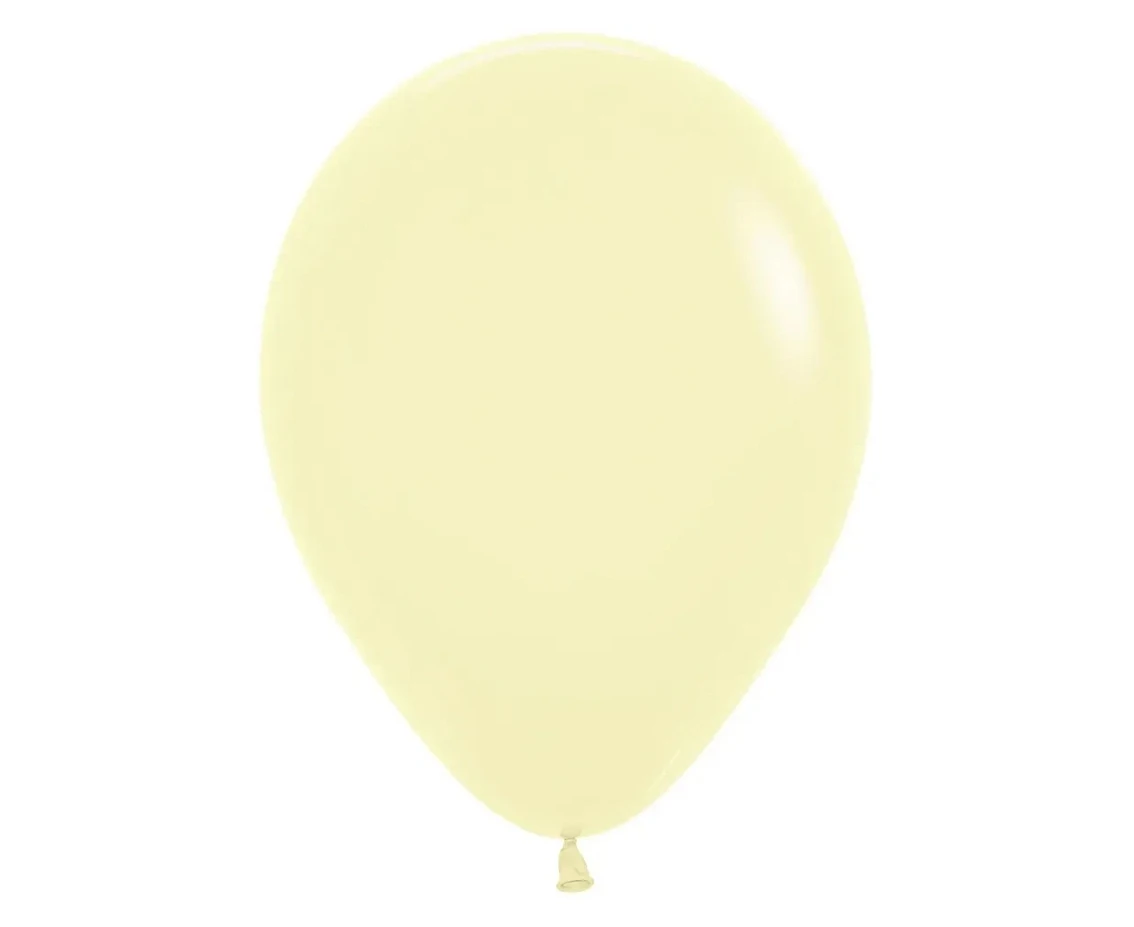 Balony Sempertex 12", (pastel matte yellow) Matowe Żółte, 50 szt.