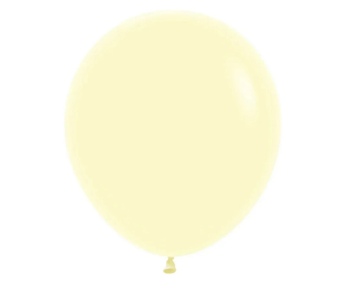 Balony Sempertex 18", (pastel matte yellow) Matowe Żółte, 25 szt.
