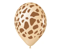 Balony Gemar 13", żyrafa, cieliste, FSC, 50szt.