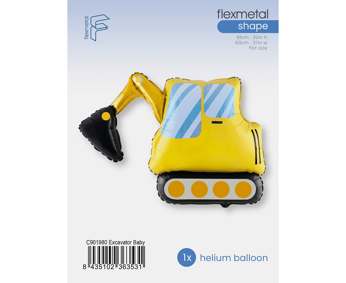 Balon foliowy 37" FX - Koparka, pakowany