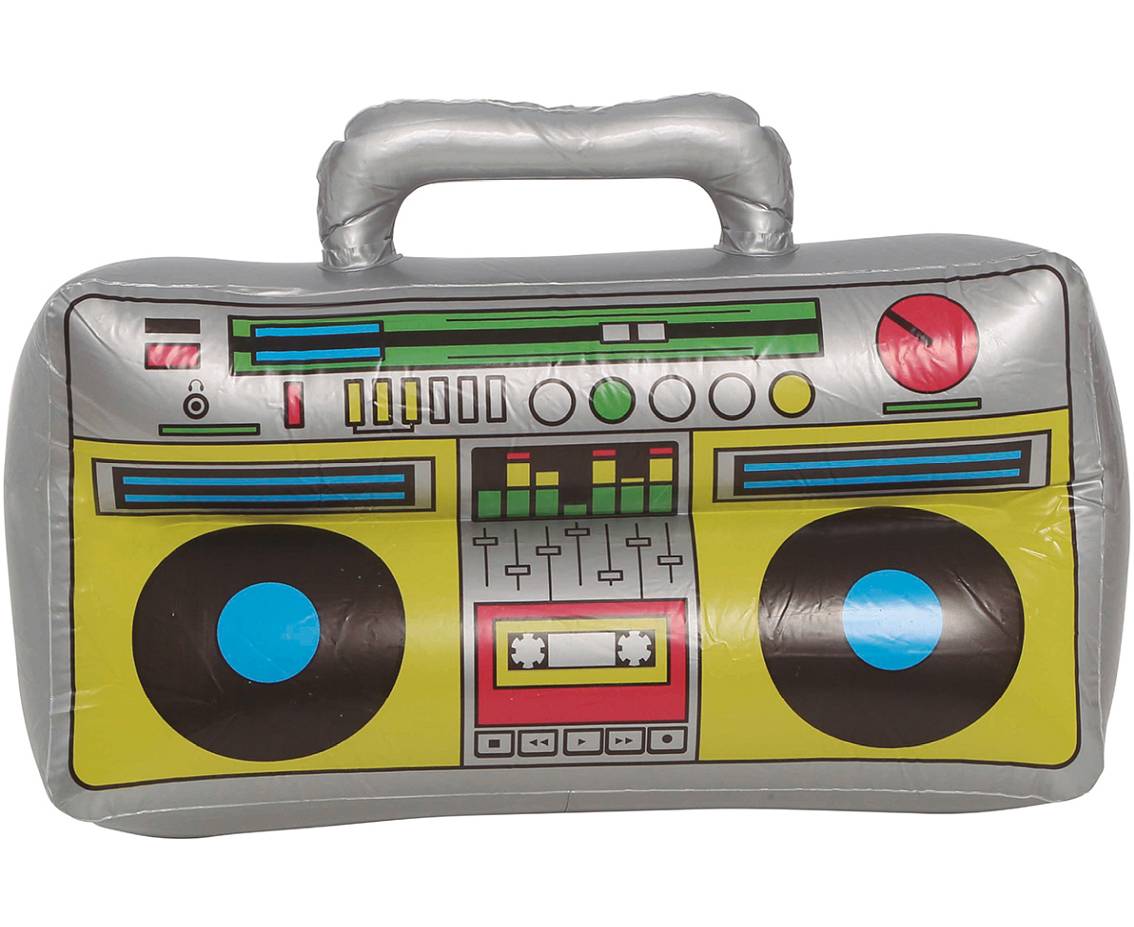 Radio dmuchane boombox lata 80-90te, 40×20 cm