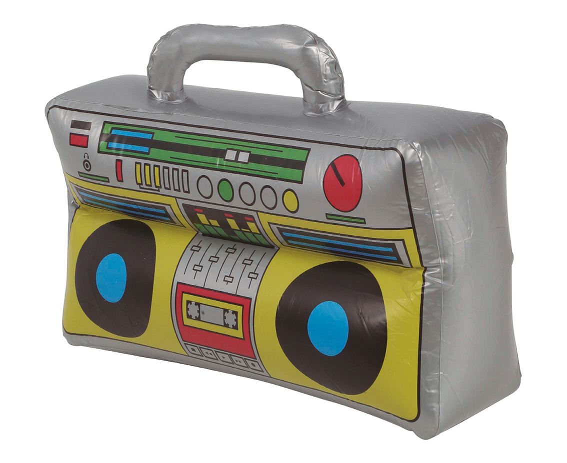 Radio dmuchane boombox lata 80-90te, 40×20 cm