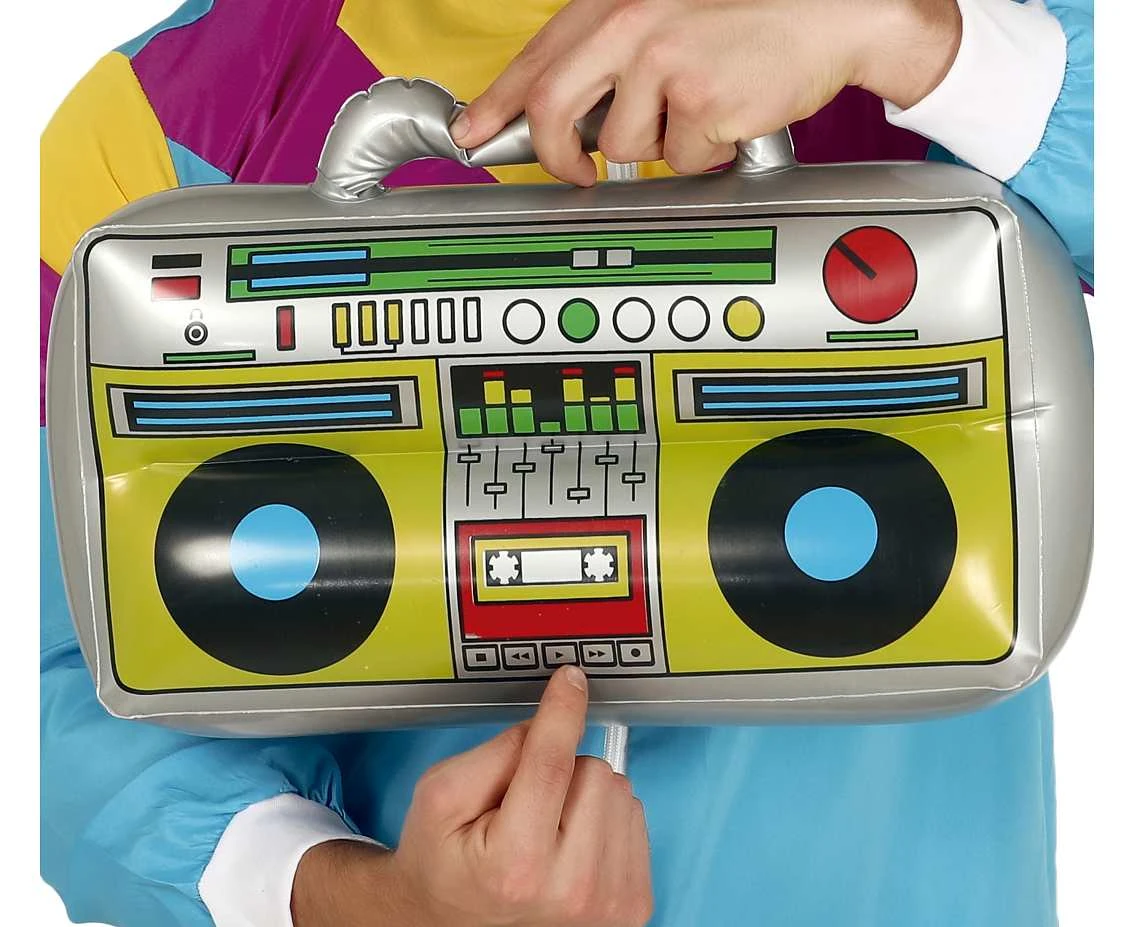 Radio dmuchane boombox lata 80-90te, 40×20 cm