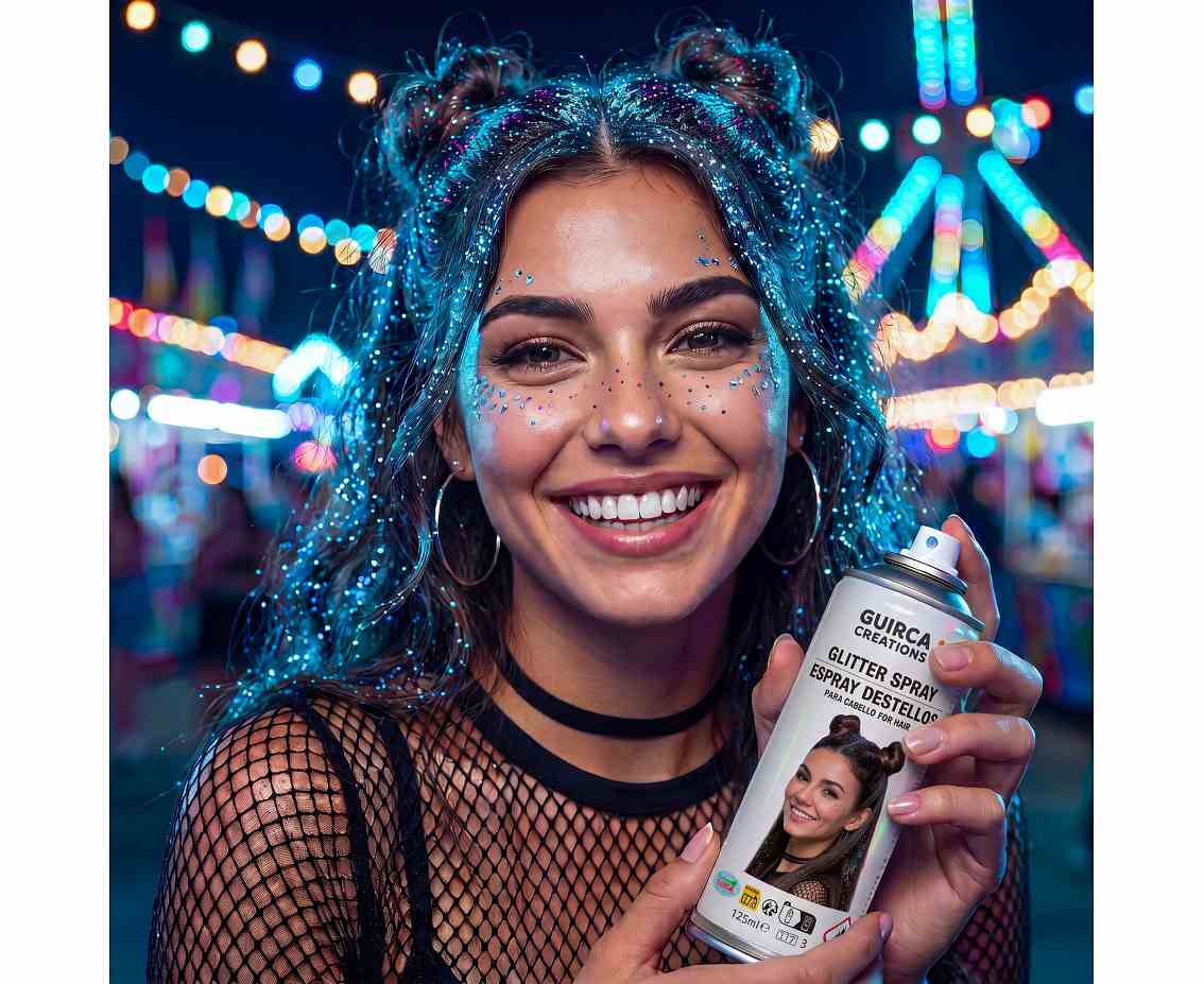 Spray do włosów, 125 ml, niebieski