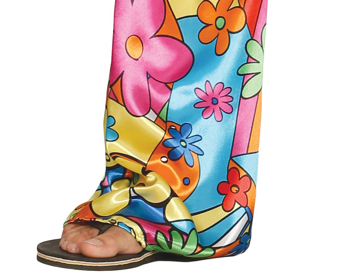 Strój Tęczowy Hippie, rozm. 54–56 (XL) (kamizelka, opaska, spodnie, koszula)