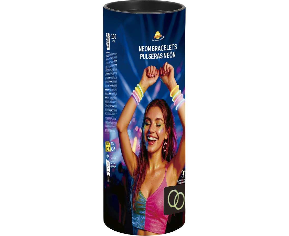 Bransoletki neonowe świecące, 50 szt.