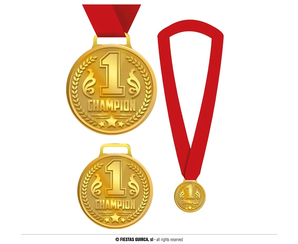 Medal "champion 1", 6 cm