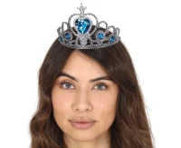 Tiara z niebieskimi kamieniami