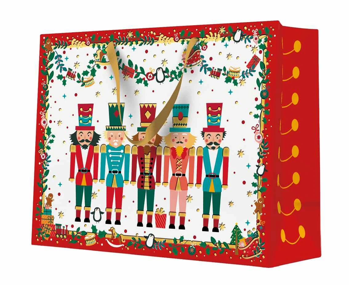 Torebka prezentowa Dziadek do Orzechów, 33,5x26,5x13 cm, 20 szt.