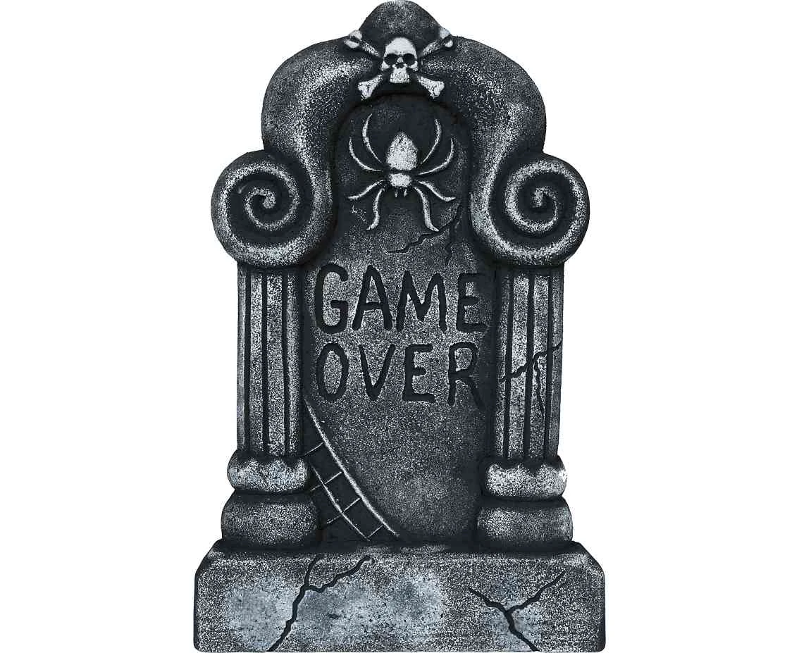 Nagrobek „Game Over”, 42×27 cm