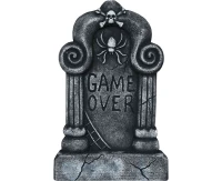 Nagrobek „Game Over”, 42×27 cm