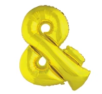Balon foliowy "Litera &", złota, 89 cm KK