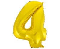 Balon foliowy B&C Cyfra 4, złota, 92 cm AA