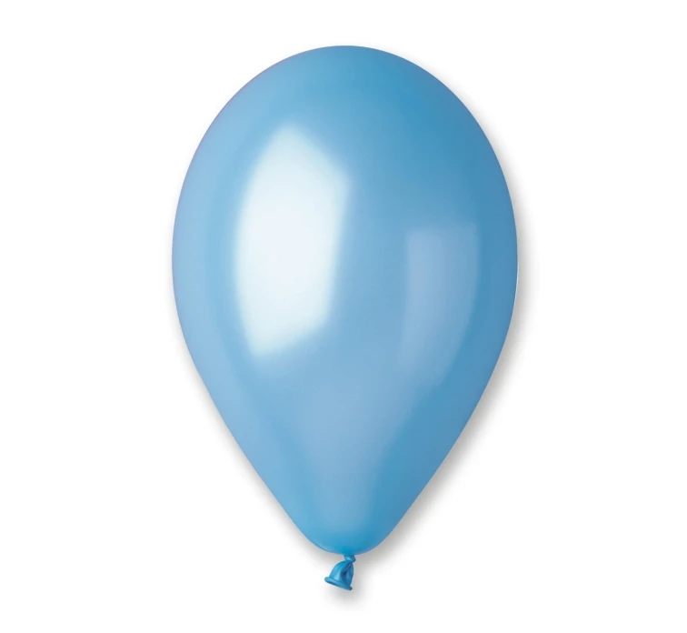 Balony Gemar 12", metalik błękitne, 100szt.