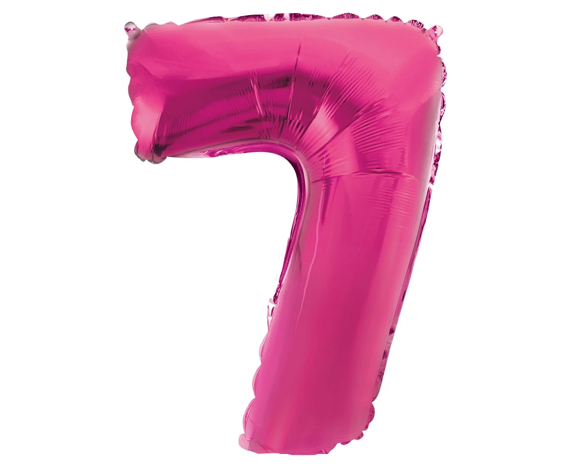 Balon foliowy "Cyfra 7", różowa, 35 cm KK
