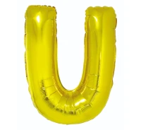 Balon foliowy "Litera U", złota, 89 cm KK
