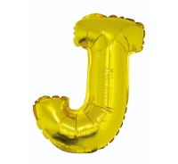 Balon foliowy "Litera J", złota, 35 cm KK