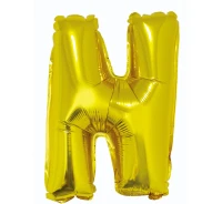 Balon foliowy "Litera N", złota, 35 cm KK