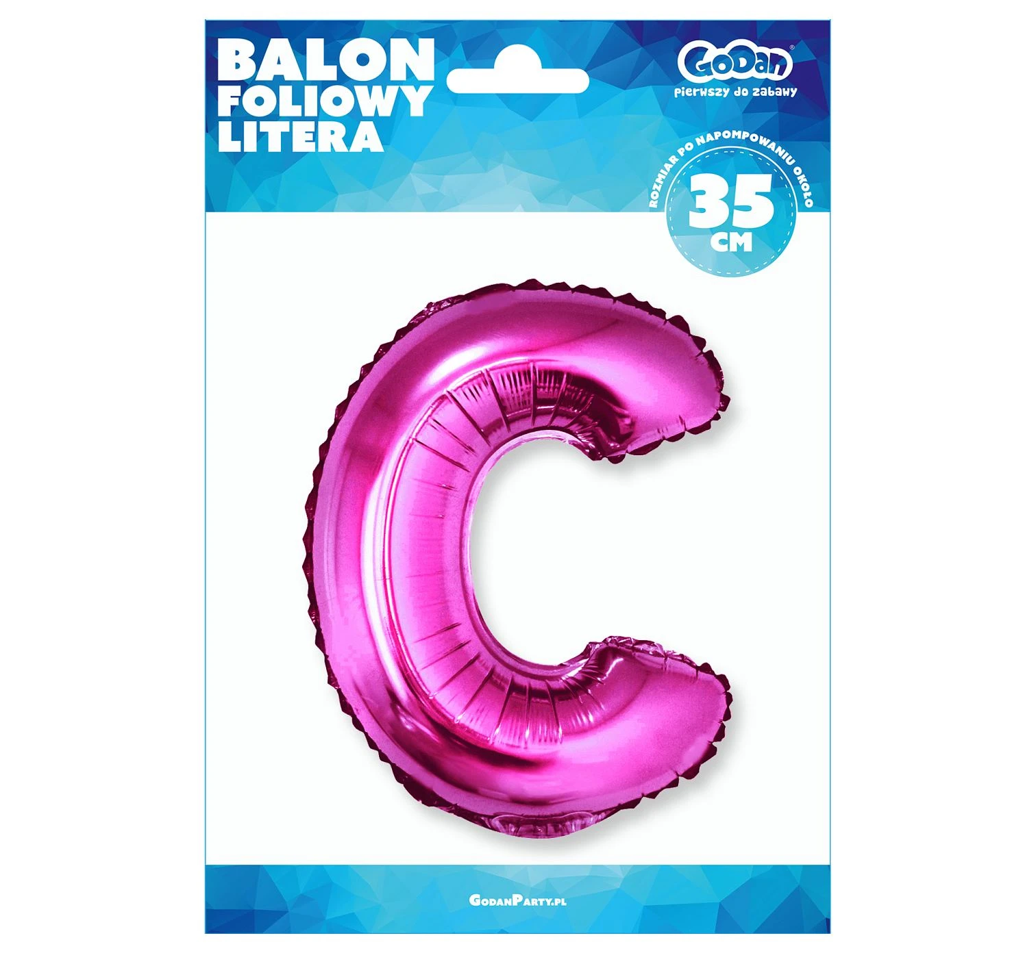 Balon foliowy "Litera C", różowa, 35 cm KK