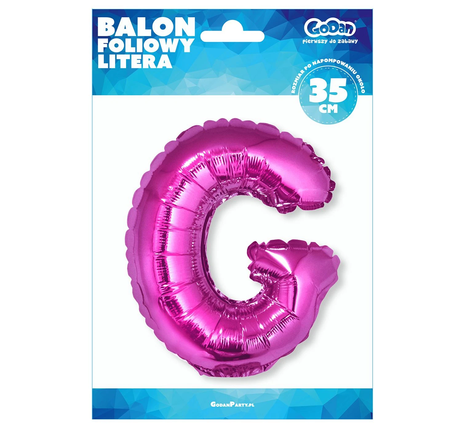 Balon foliowy "Litera G", różowa, 35 cm KK