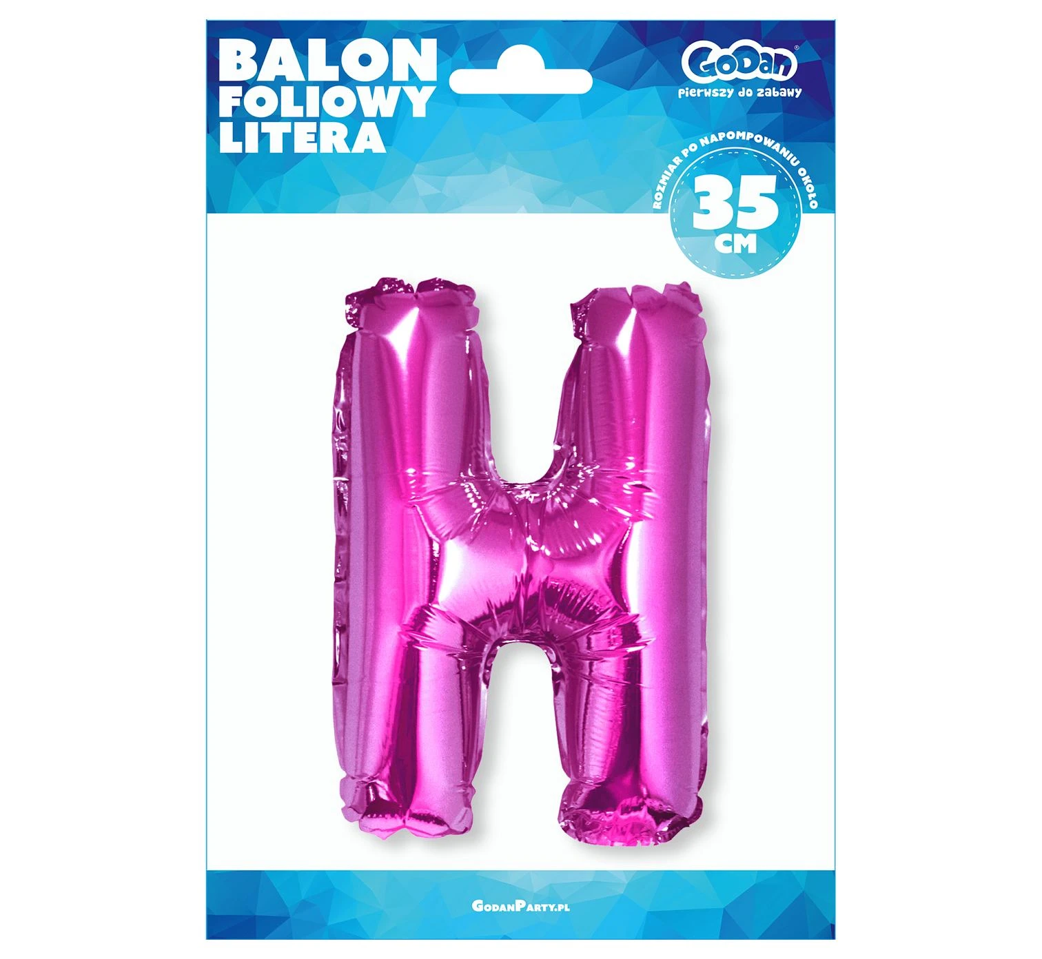 Balon foliowy "Litera H", różowa, 35 cm KK