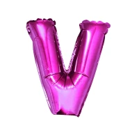 Balon foliowy "Litera V", różowa, 35 cm KK