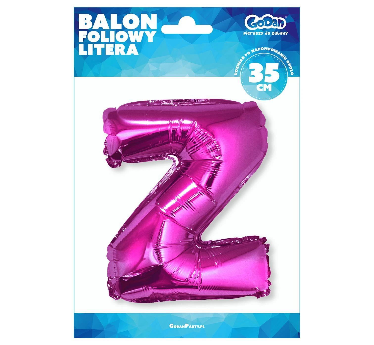 Balon foliowy "Litera Z", różowa, 35 cm KK