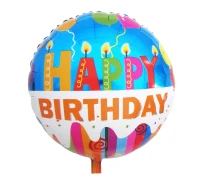Balon foliowy "Happy Birthday (świeczki)", 18" KK