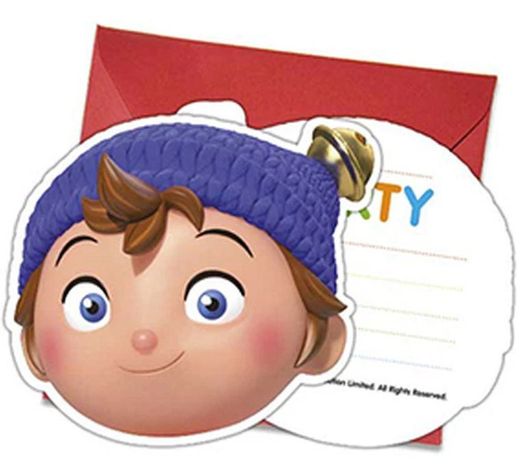 Zaproszenia z kopertą "Noddy In Toyland" 6 szt. KK