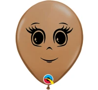 Balony Anagram 5", QL twarz kobiety, pastel brązowe, 100szt. KK