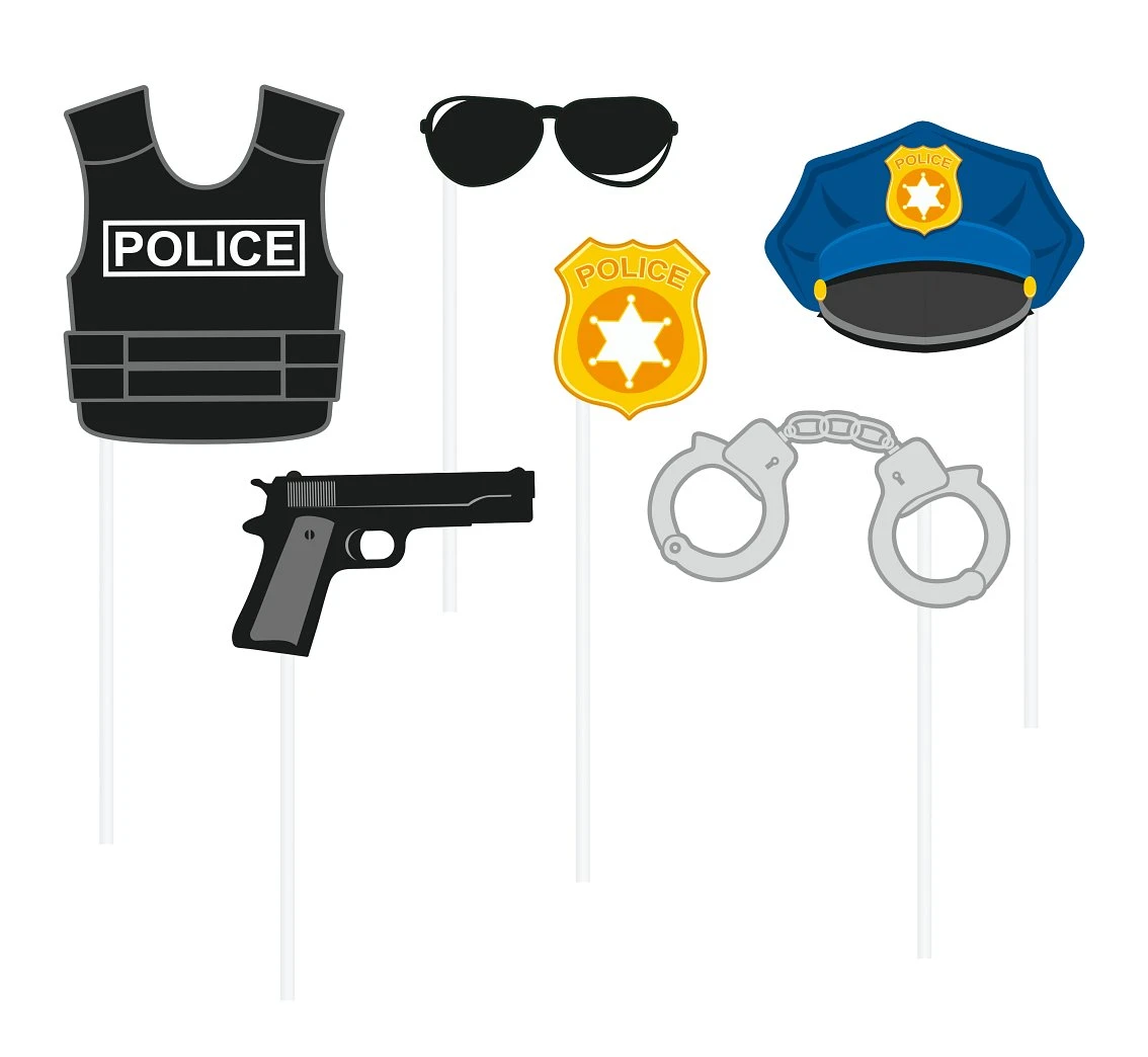 Rekwizyty do zdjęć "Policja", 6 elementów KK