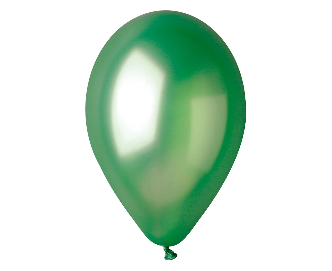 Balony Gemar 12", metalik zielone, 100szt.