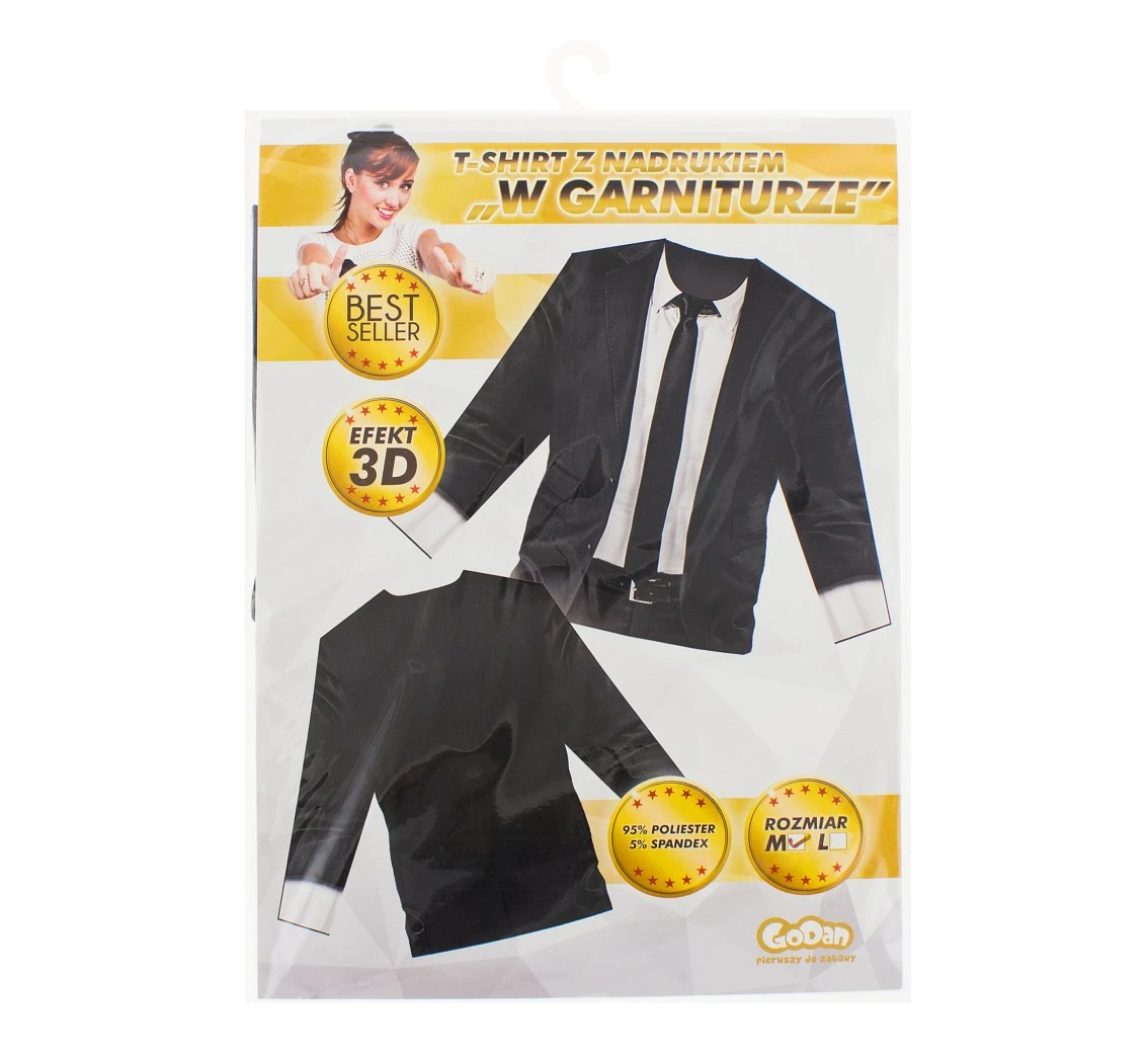 T-shirt z nadrukiem W garniturze, rozm. M KK