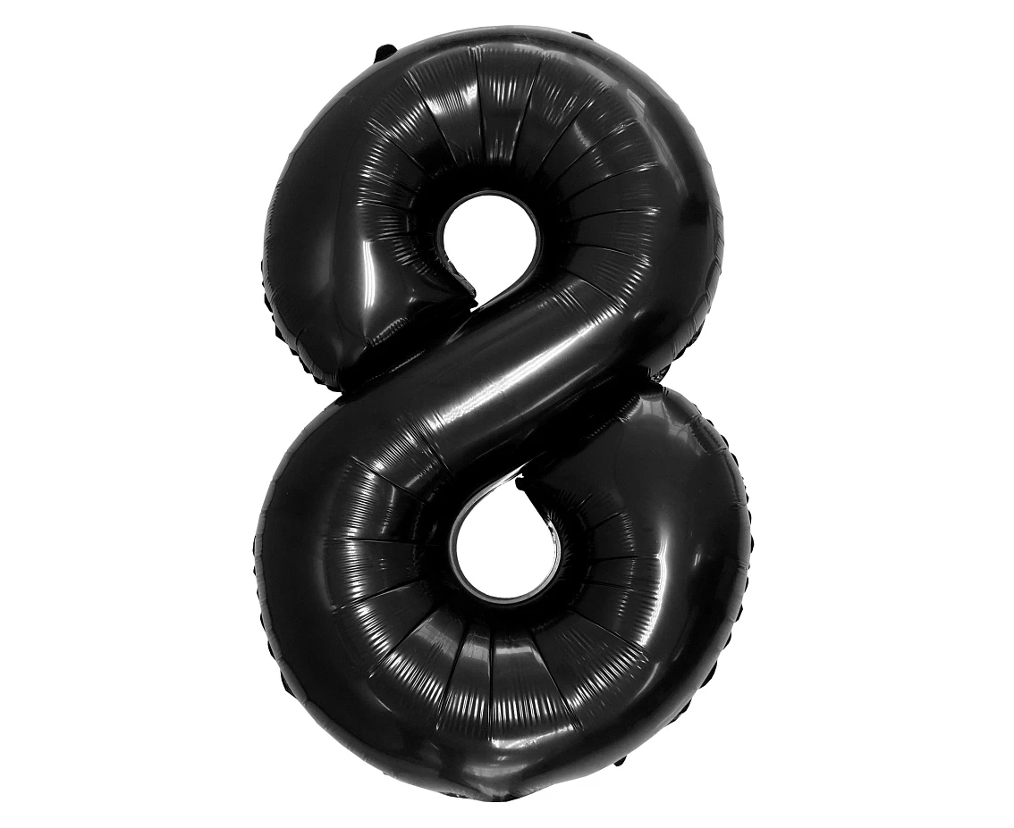 Balon foliowy B&C Cyfra 8 czarna, 92 cm AA